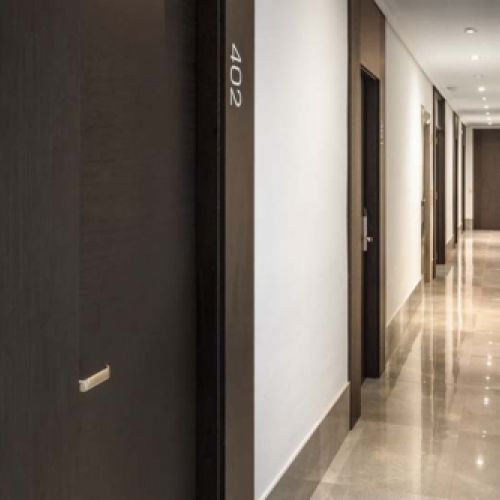 Pasillo de acceso a las habitaciones